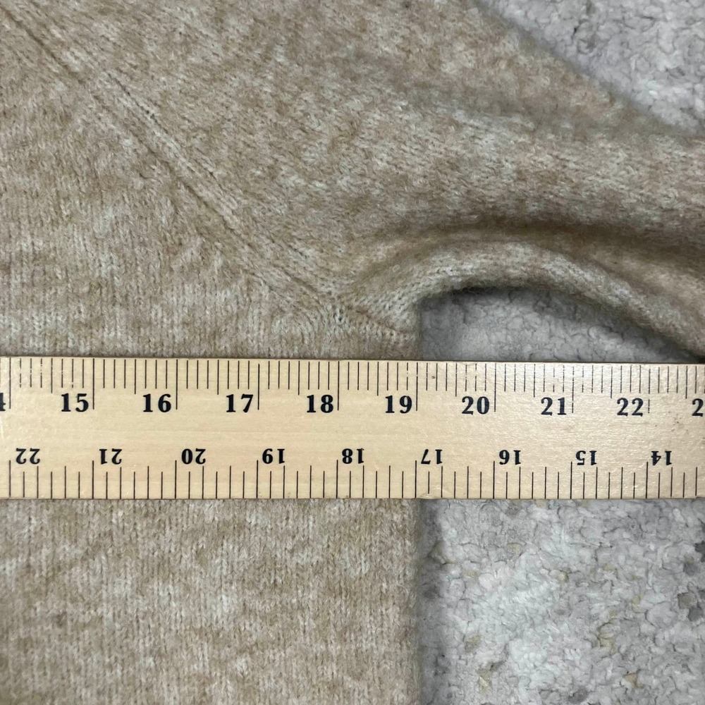 Banana Republic Womens Tan Wool Blend Mock Neck Sweater Medium - Picture 7 of 11